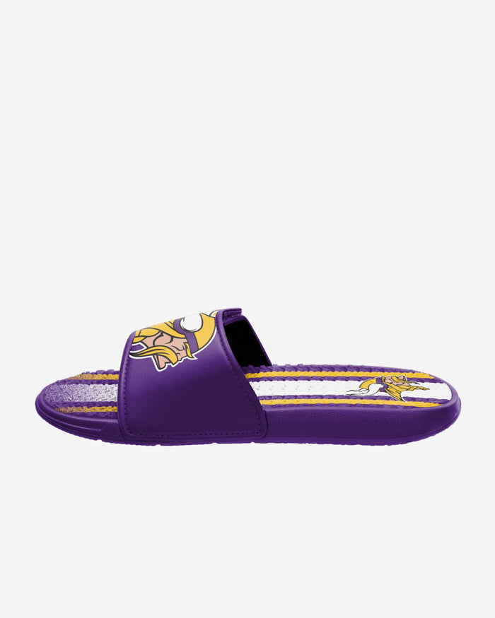 Minnesota Vikings Team Stripe Gel Slide FOCO - FOCO.com