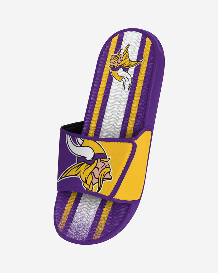 Minnesota Vikings Team Stripe Gel Slide FOCO - FOCO.com