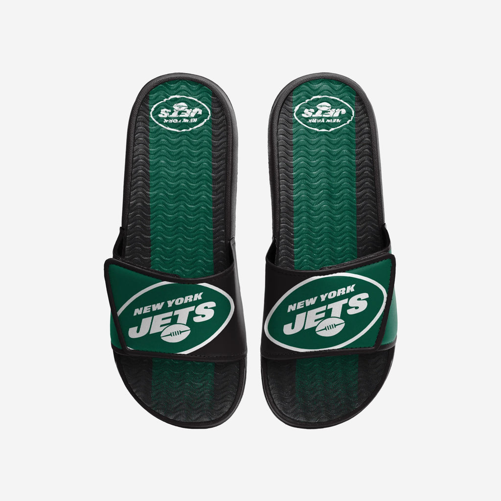 New York Jets Team Stripe Gel Slide FOCO S - FOCO.com