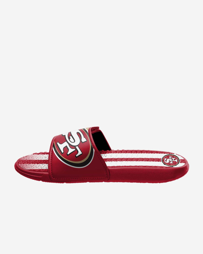 San Francisco 49ers Team Stripe Gel Slide FOCO - FOCO.com