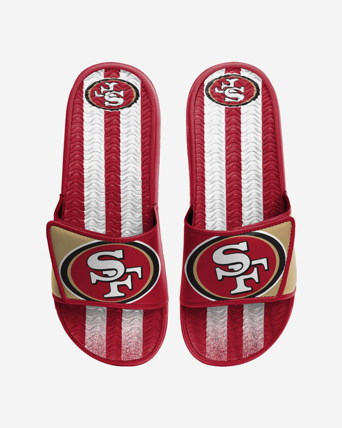 San Francisco 49ers Team Stripe Gel Slide FOCO S - FOCO.com