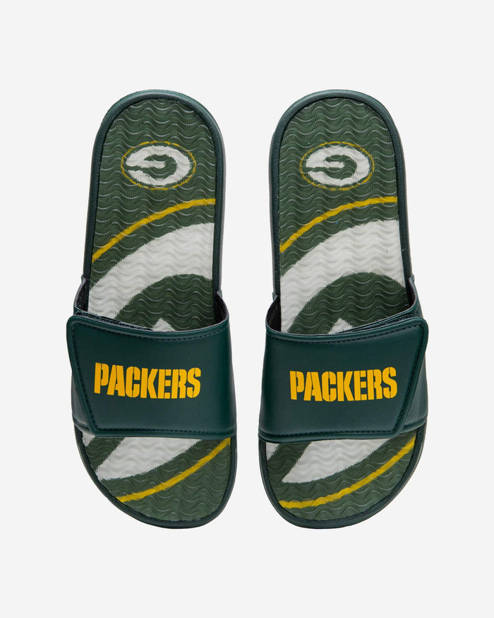 Green Bay Packers Wordmark Gel Slide FOCO S - FOCO.com