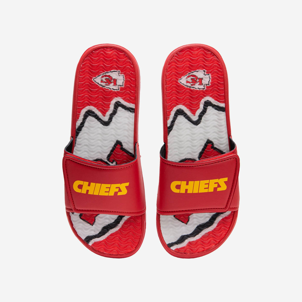 Kansas City Chiefs Wordmark Gel Slide FOCO S - FOCO.com