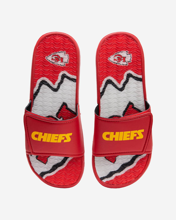 Kansas City Chiefs Wordmark Gel Slide FOCO S - FOCO.com