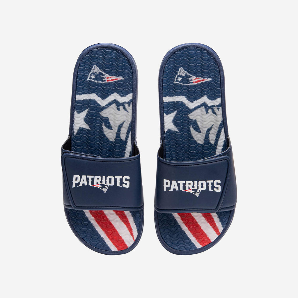 New England Patriots Wordmark Gel Slide FOCO S - FOCO.com