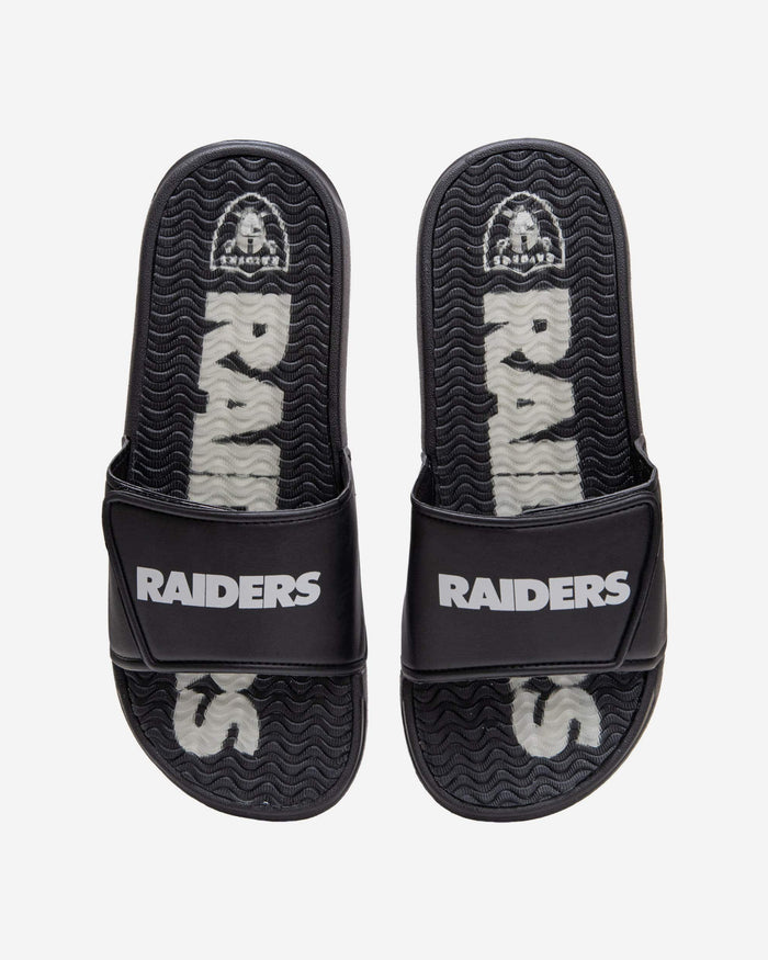 Las Vegas Raiders Wordmark Gel Slide FOCO S - FOCO.com