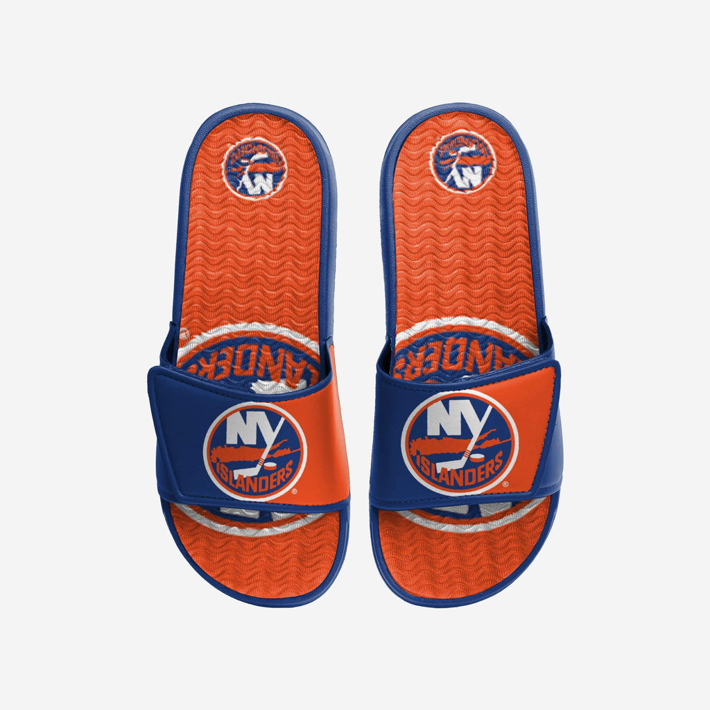 New York Islanders Colorblock Big Logo Gel Slide FOCO S - FOCO.com