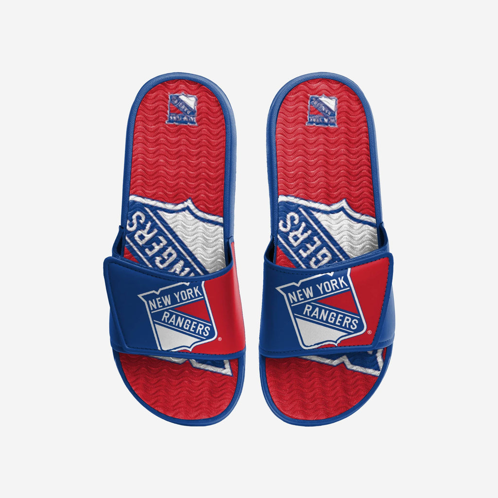 New York Rangers Colorblock Big Logo Gel Slide FOCO S - FOCO.com