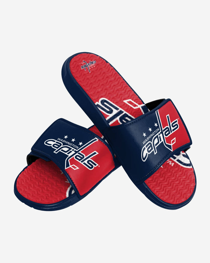 Washington Capitals Colorblock Big Logo Gel Slide FOCO - FOCO.com