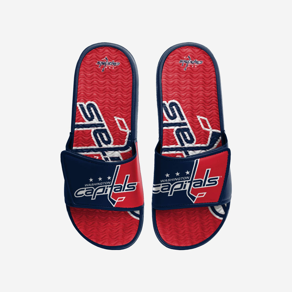 Washington Capitals Colorblock Big Logo Gel Slide FOCO S - FOCO.com