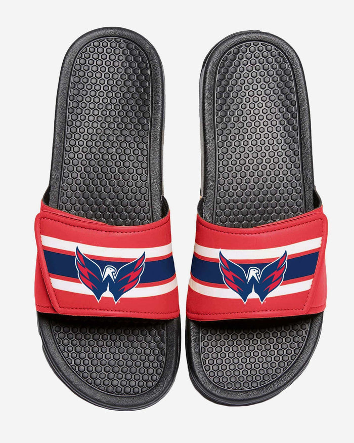 Washington Capitals Stripe Legacy Sport Slide FOCO S - FOCO.com