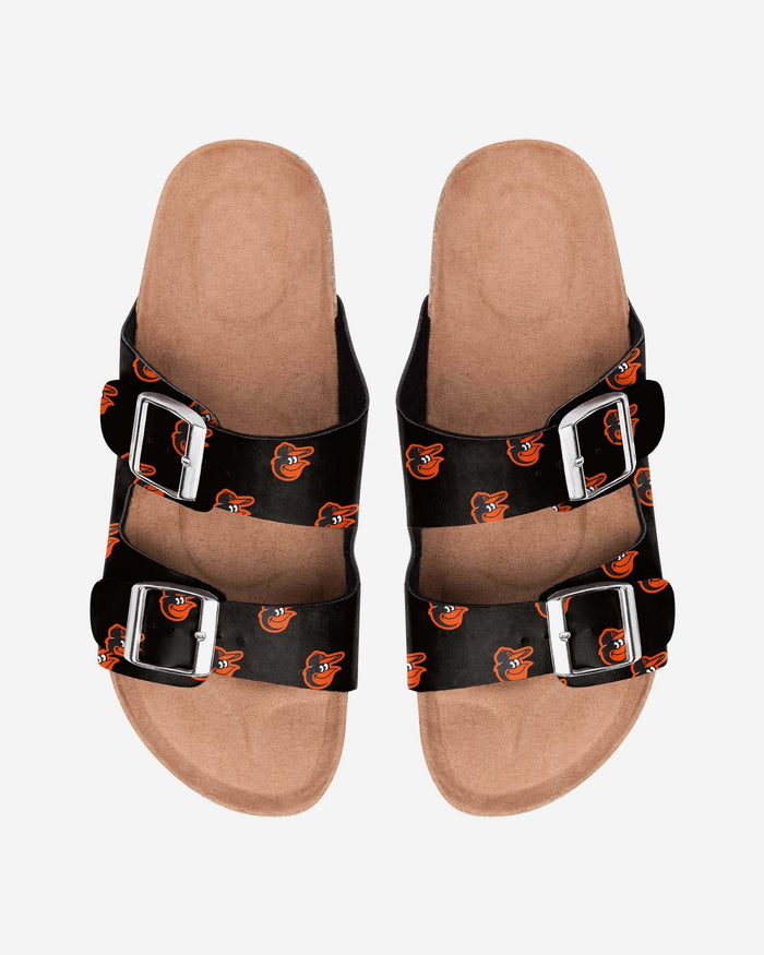 Baltimore Orioles Womens Team Logo Double Buckle Sandal FOCO S - FOCO.com