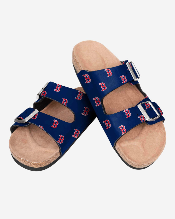 Boston Red Sox Womens Team Logo Double Buckle Sandal FOCO - FOCO.com