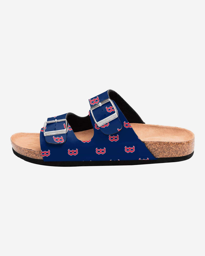 Boston Red Sox Womens Team Logo Double Buckle Sandal FOCO - FOCO.com