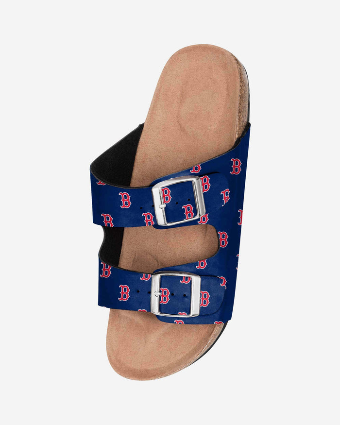 Boston Red Sox Womens Team Logo Double Buckle Sandal FOCO - FOCO.com