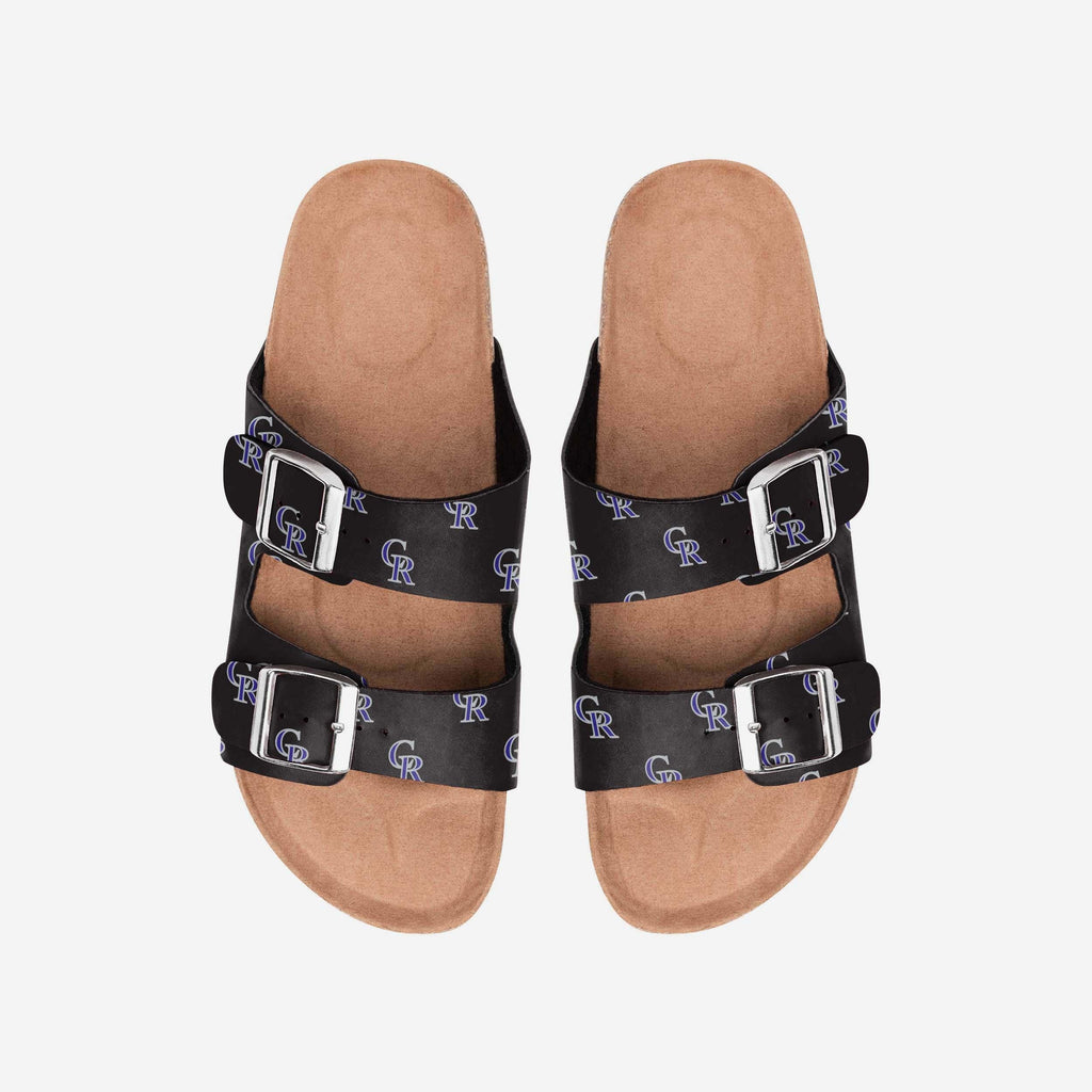 Colorado Rockies Womens Team Logo Double Buckle Sandal FOCO S - FOCO.com