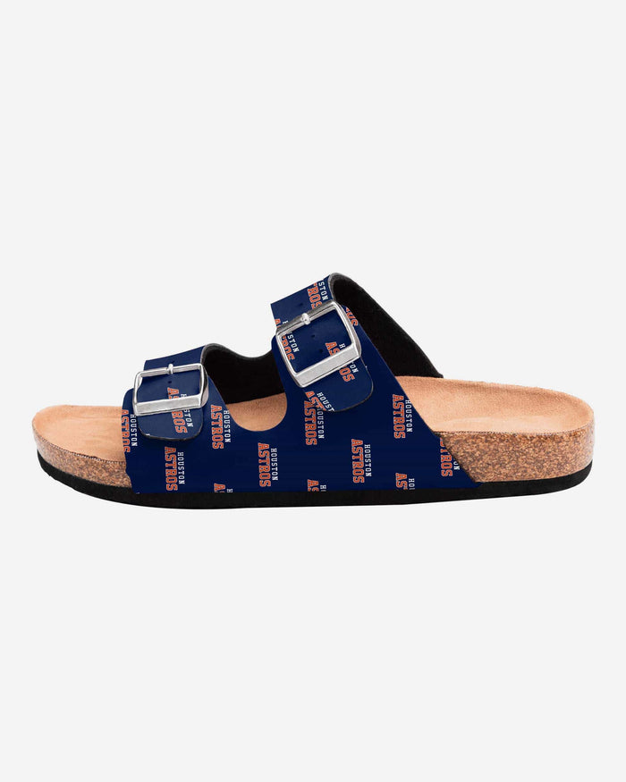 Houston Astros Womens Team Logo Double Buckle Sandal FOCO - FOCO.com