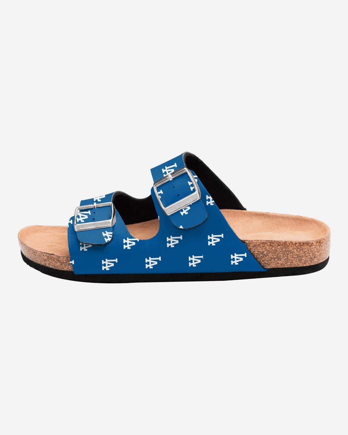 Los Angeles Dodgers Womens Team Logo Double Buckle Sandal FOCO - FOCO.com