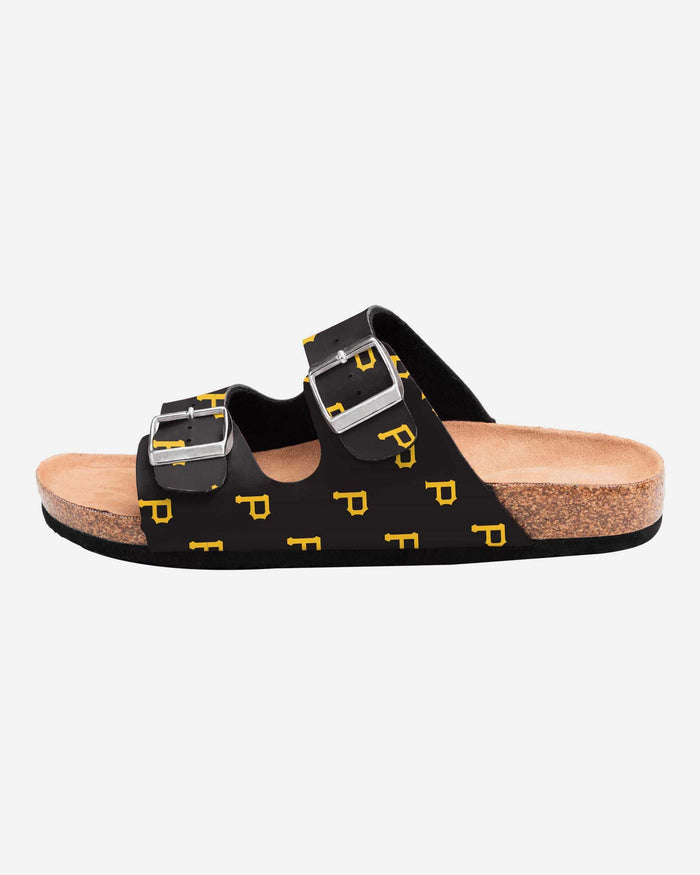 Pittsburgh Pirates Womens Team Logo Double Buckle Sandal FOCO - FOCO.com