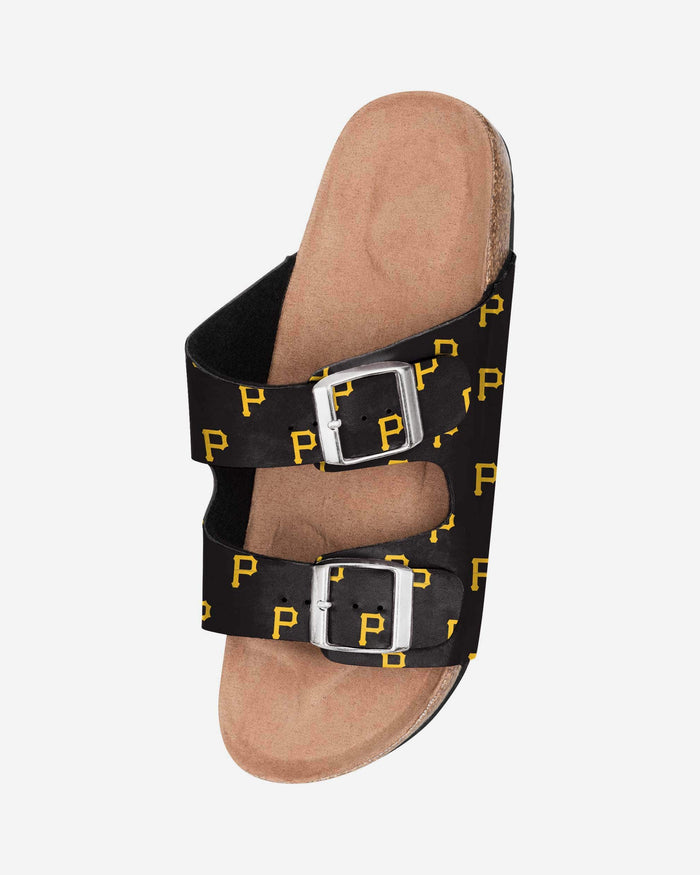 Pittsburgh Pirates Womens Team Logo Double Buckle Sandal FOCO - FOCO.com