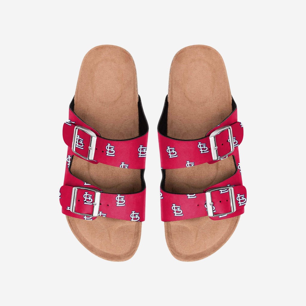 St Louis Cardinals Womens Team Logo Double Buckle Sandal FOCO S - FOCO.com