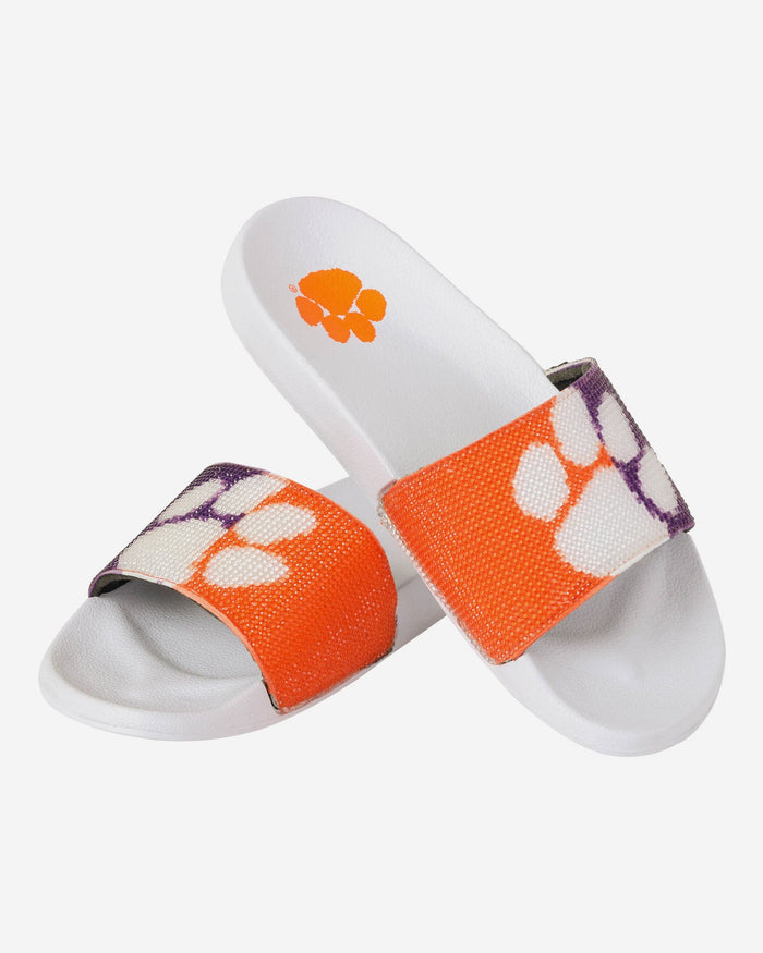 Clemson Tigers Womens Big Logo Shimmer Slide FOCO - FOCO.com