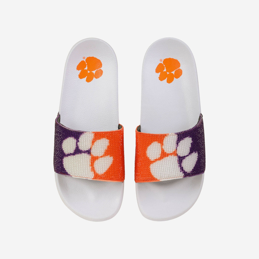 Clemson Tigers Womens Big Logo Shimmer Slide FOCO S - FOCO.com