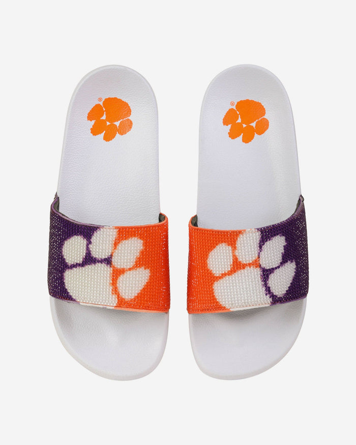 Clemson Tigers Womens Big Logo Shimmer Slide FOCO S - FOCO.com