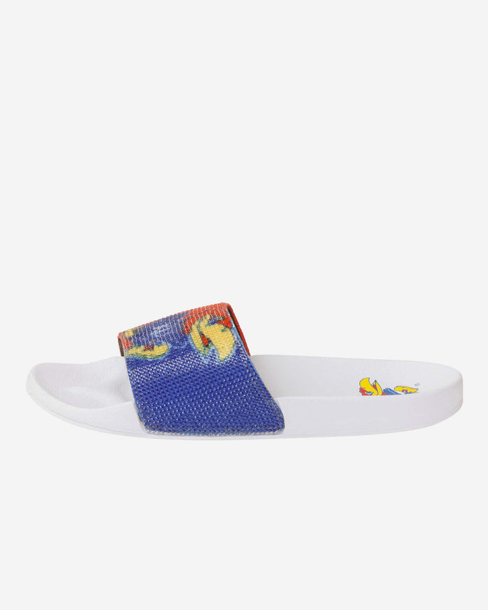 Kansas Jayhawks Womens Big Logo Shimmer Slide FOCO - FOCO.com