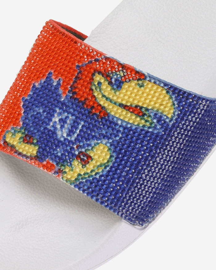 Kansas Jayhawks Womens Big Logo Shimmer Slide FOCO - FOCO.com