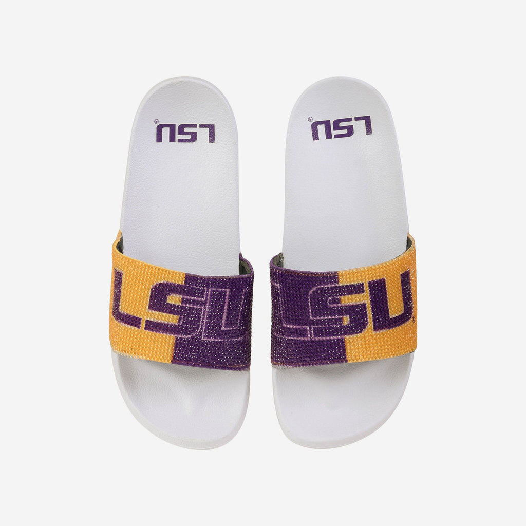 LSU Tigers Womens Big Logo Shimmer Slide FOCO S - FOCO.com