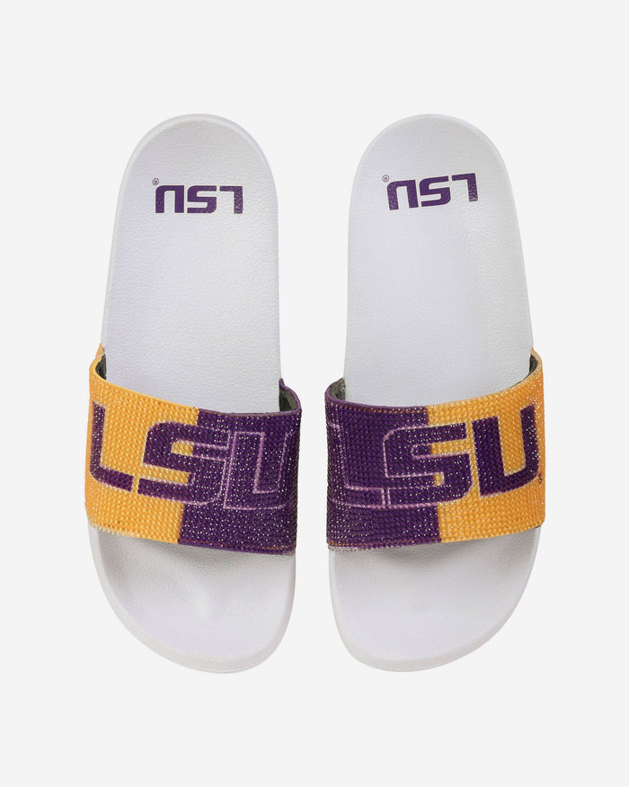 LSU Tigers Womens Big Logo Shimmer Slide FOCO S - FOCO.com