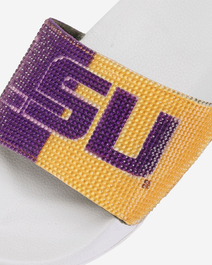 LSU Tigers Womens Big Logo Shimmer Slide FOCO - FOCO.com