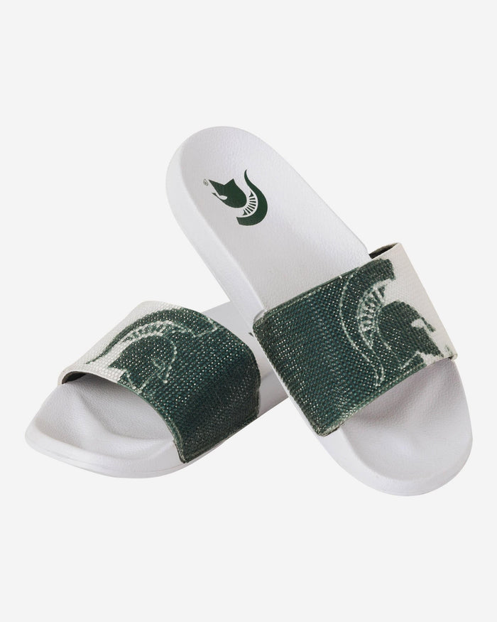 Michigan State Spartans Womens Big Logo Shimmer Slide FOCO - FOCO.com