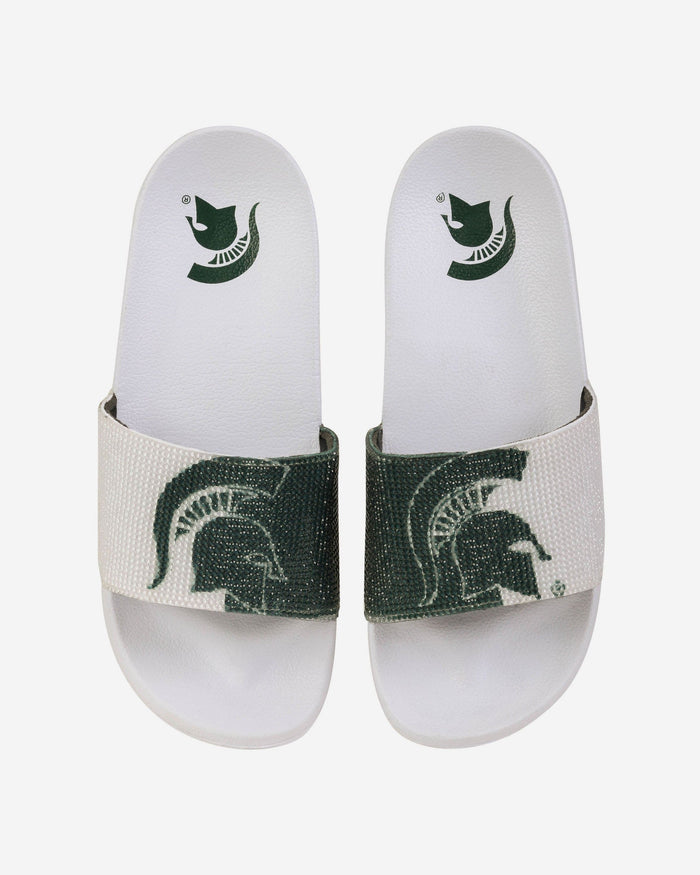 Michigan State Spartans Womens Big Logo Shimmer Slide FOCO S - FOCO.com