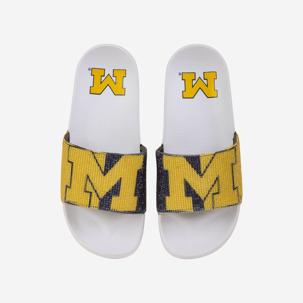 Michigan Wolverines Womens Big Logo Shimmer Slide FOCO S - FOCO.com