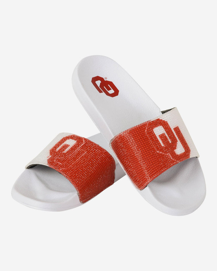 Oklahoma Sooners Womens Big Logo Shimmer Slide FOCO - FOCO.com