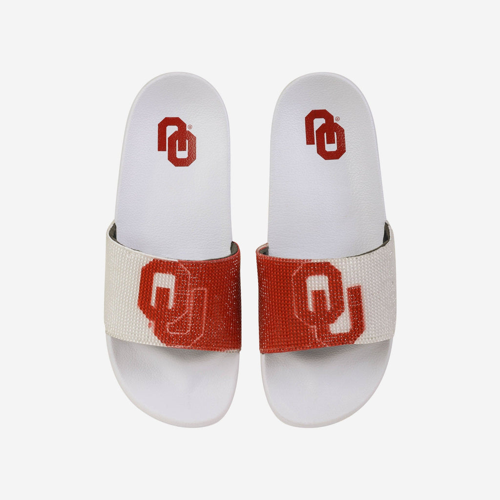 Oklahoma Sooners Womens Big Logo Shimmer Slide FOCO S - FOCO.com