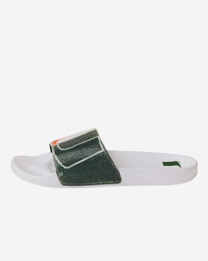 Miami Hurricanes Womens Big Logo Shimmer Slide FOCO - FOCO.com