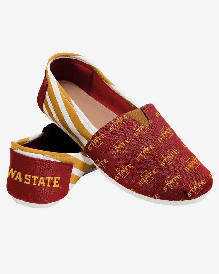 Iowa State Cyclones Womens Stripe Canvas Shoe FOCO - FOCO.com