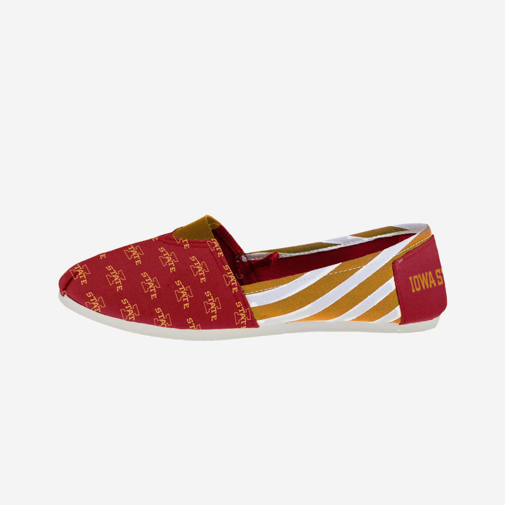 Iowa State Cyclones Womens Stripe Canvas Shoe FOCO - FOCO.com