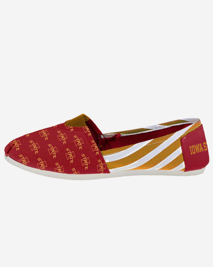 Iowa State Cyclones Womens Stripe Canvas Shoe FOCO - FOCO.com