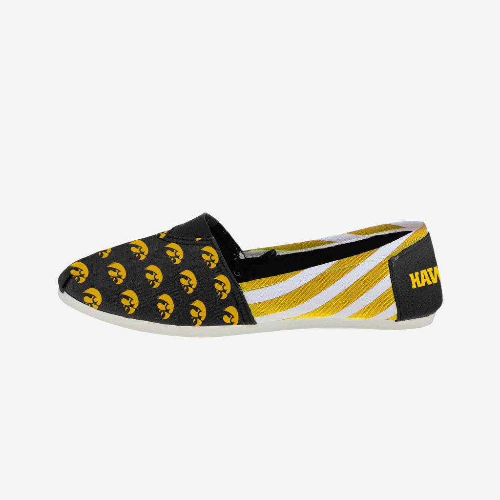 Iowa Hawkeyes Womens Stripe Canvas Shoe FOCO - FOCO.com