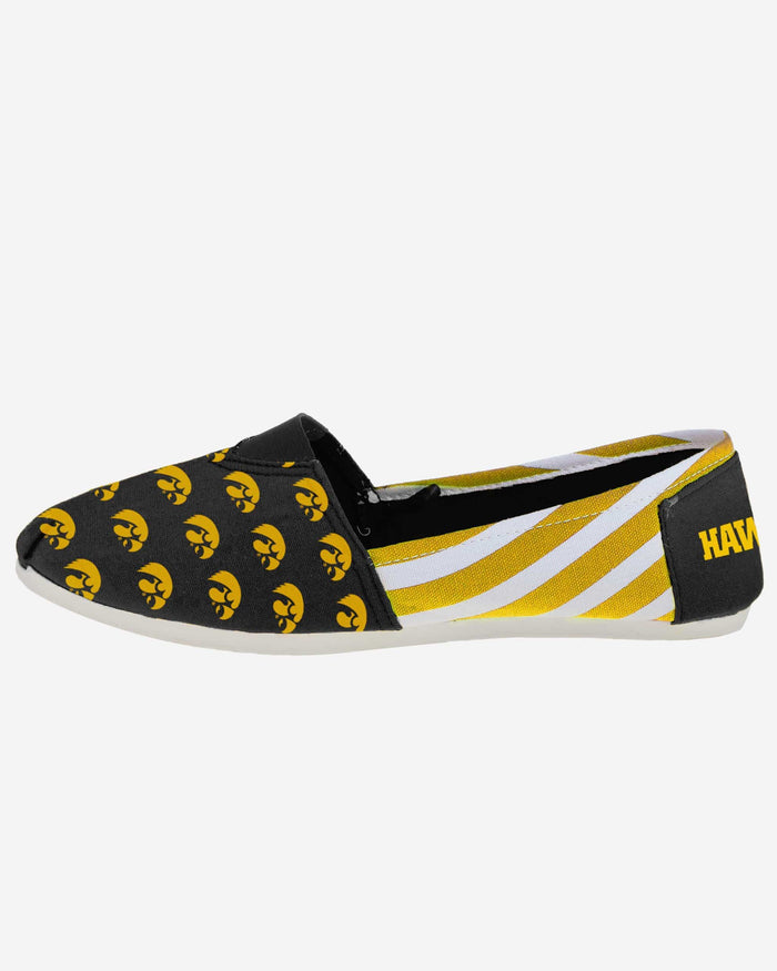 Iowa Hawkeyes Womens Stripe Canvas Shoe FOCO - FOCO.com