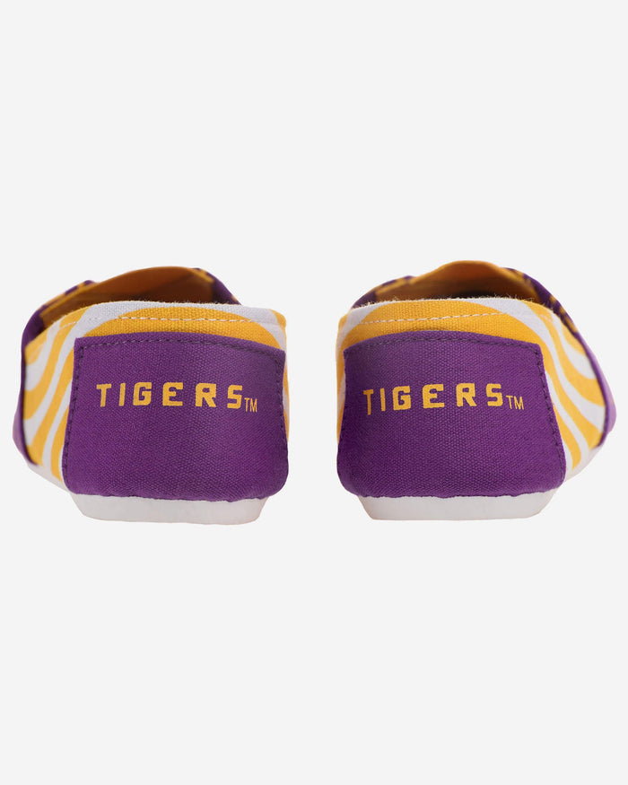 LSU Tigers Womens Stripe Canvas Shoe FOCO - FOCO.com