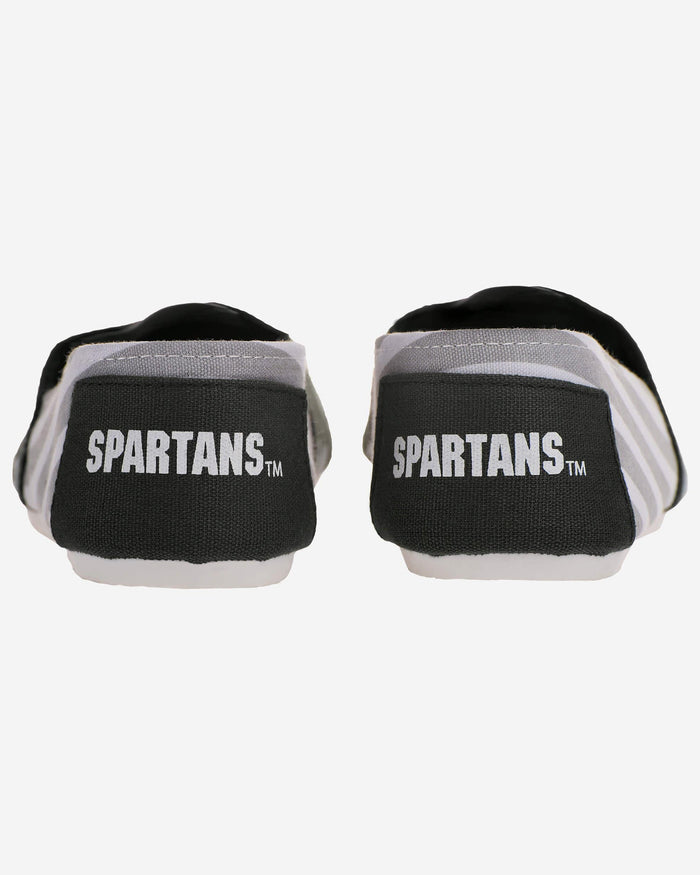 Michigan State Spartans Womens Stripe Canvas Shoe FOCO - FOCO.com