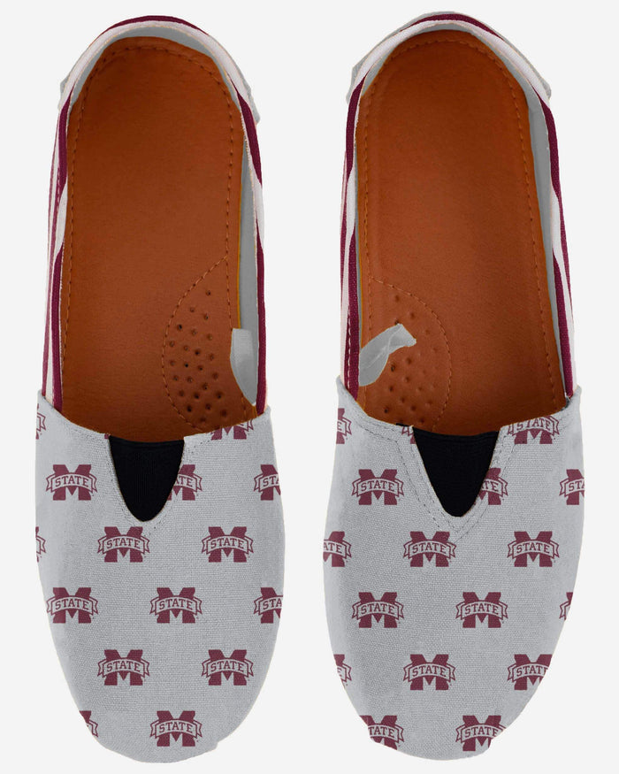 Mississippi State Bulldogs Womens Stripe Canvas Shoe FOCO - FOCO.com