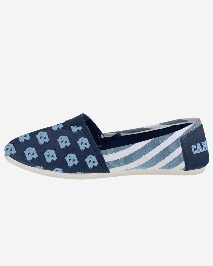 North Carolina Tar Heels Womens Stripe Canvas Shoe FOCO - FOCO.com