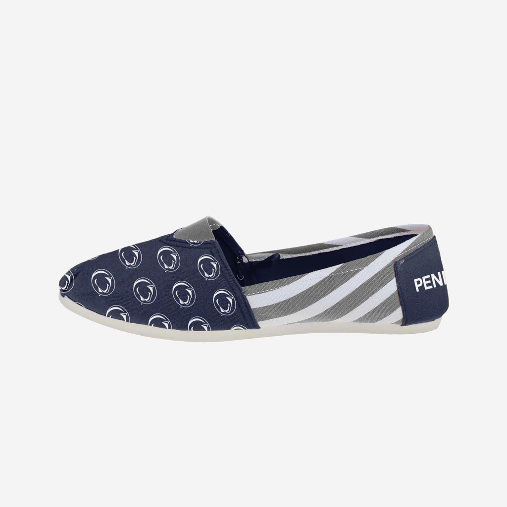 Penn State Nittany Lions Womens Stripe Canvas Shoe FOCO - FOCO.com