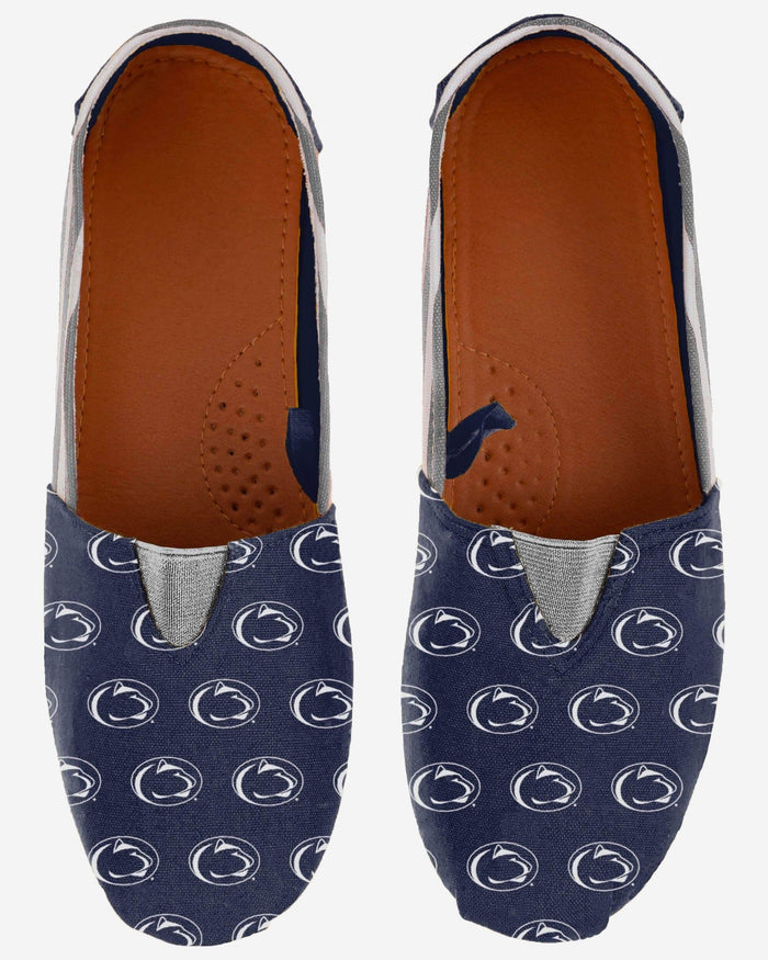 Penn State Nittany Lions Womens Stripe Canvas Shoe FOCO - FOCO.com